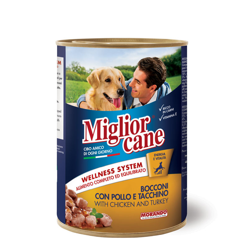 Migliorcane Chunks With Chicken and Turkey 405 gm