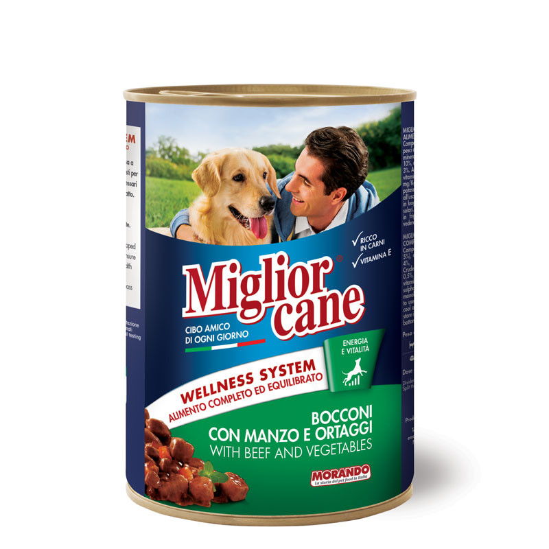 Migliorcane Chunks With Beef and Vegetables 405 gm