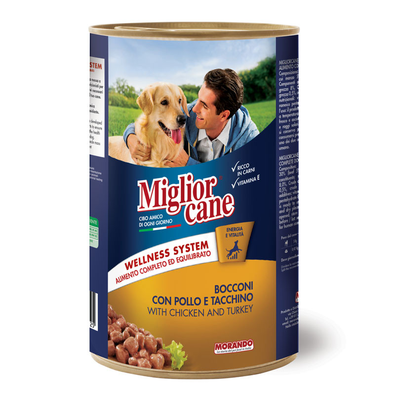 Migliorcane Chunks With Chicken and Turkey 1250 gm