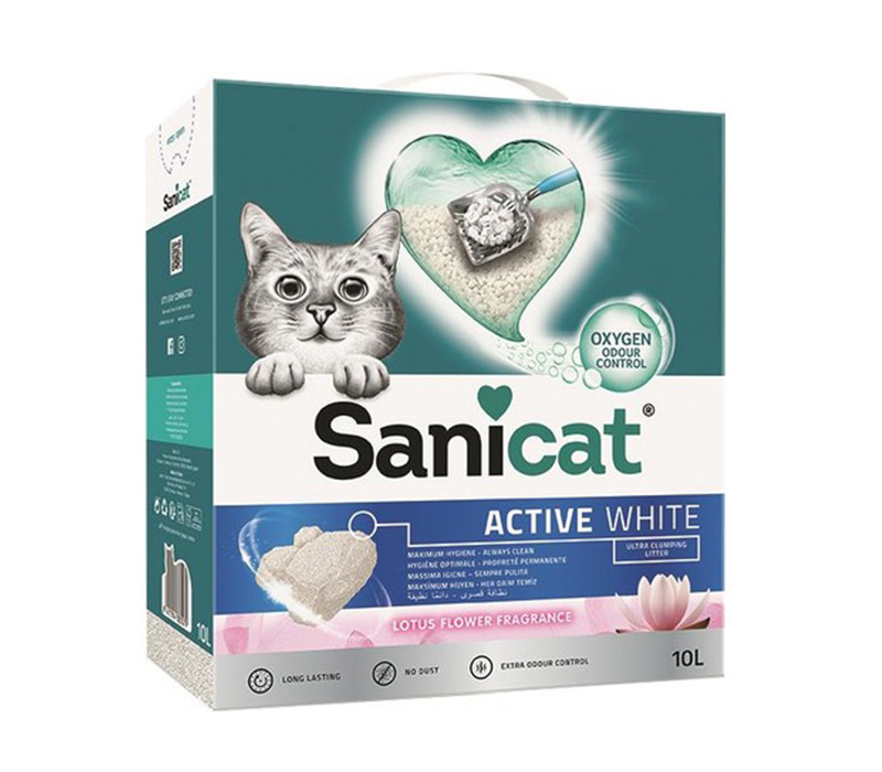 sanicat clumping white cotton fresh