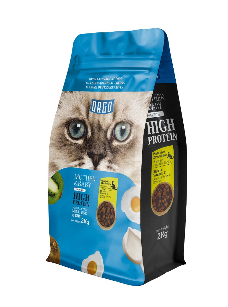 Orgo Mother Baby Cat Dry Food Milk Egg Kiwi 2kg Pawsket