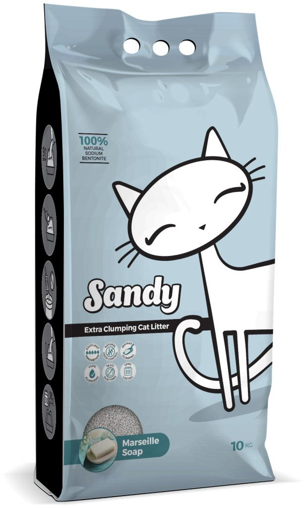 Sandy Extra Clumping Cat Litter Marseille Soap 10 KG Pawsket